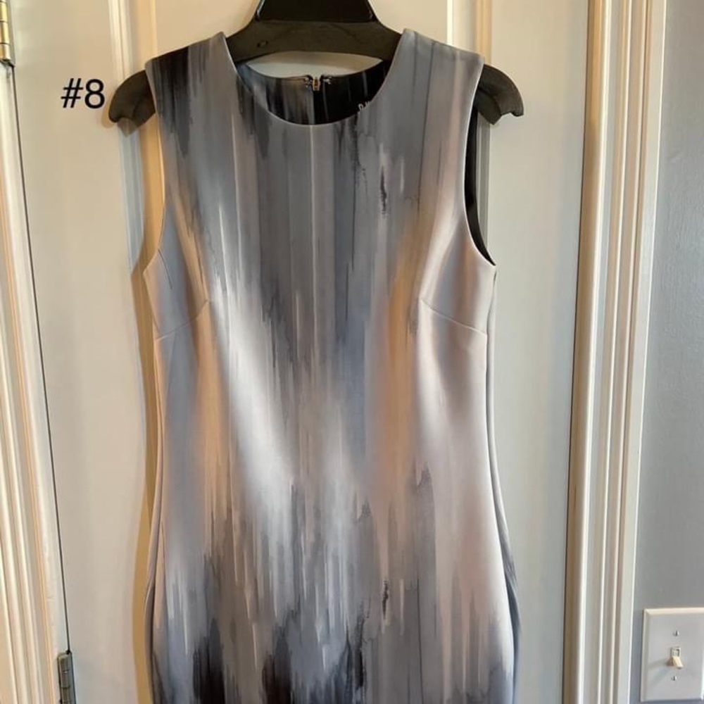 DKNY Black & Gray Sleeveless Dress